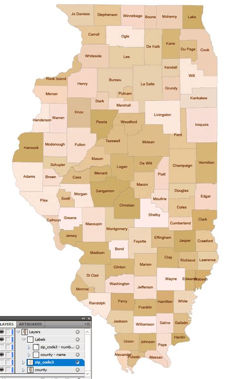 Zip Code Map of Illinois